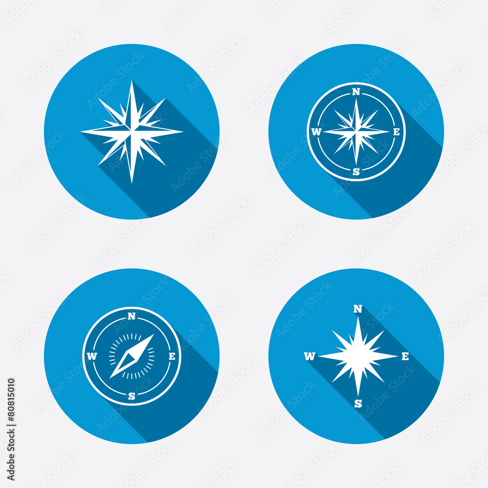 Windrose navigation icons. Compass symbols. Windrose navigation icons. Compass symbols.