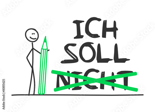 sm mit bleistift text ich soll nicht I
