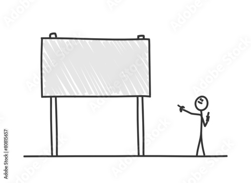 sm blanko schild darauf zeigen I