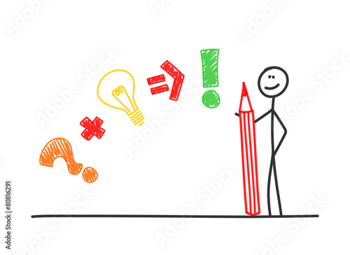 sm mit bleistift frage idee antwort II