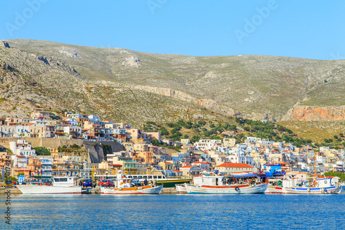 A view of a port in Kalymnos island  Greece