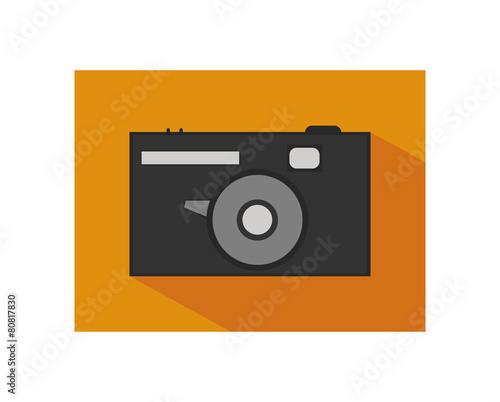 Retro flat camera icon