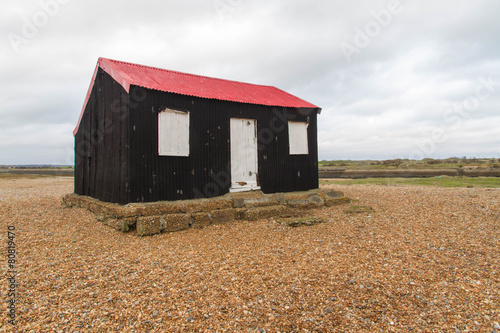 Принти на полотні Black wooden shed, once used as Master TARDIS.