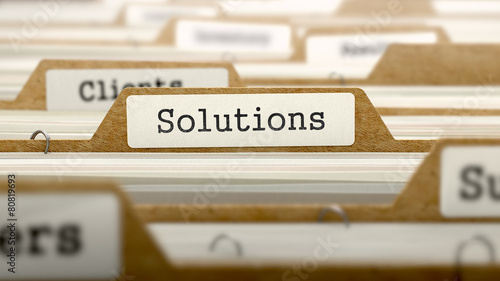 Solutions - Folder in Catalog.