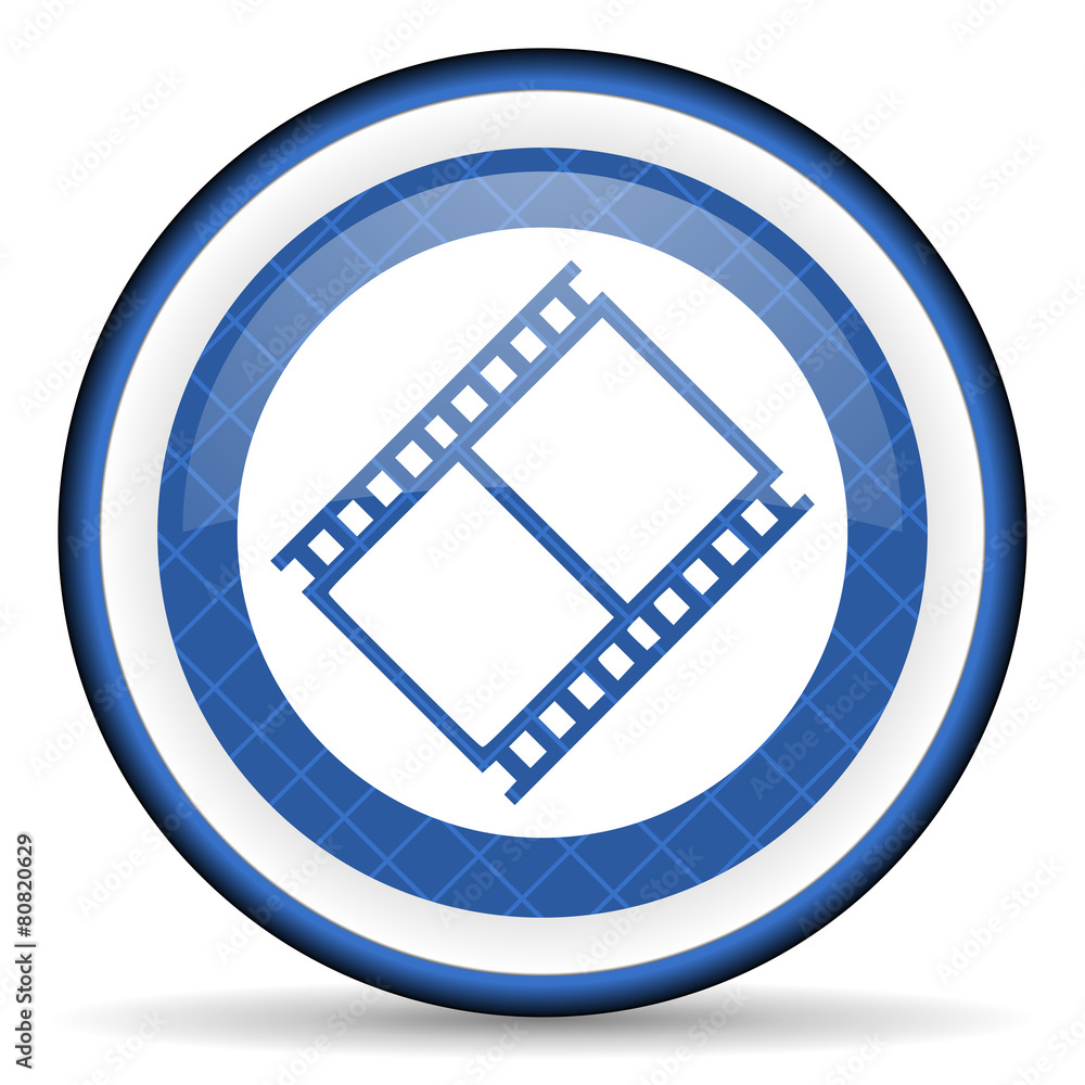 film blue icon movie sign cinema symbol film blue icon movie sign cinema symbol