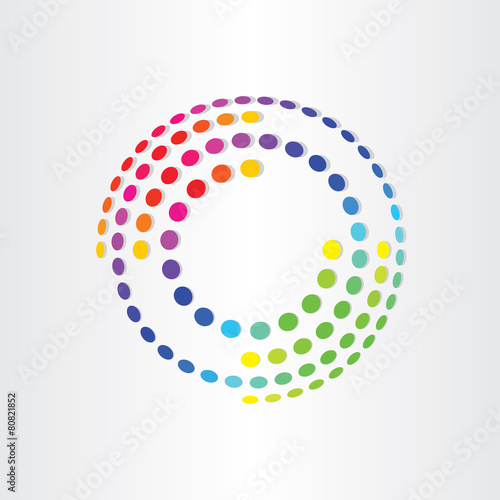 abstract color background with circles and ellipses