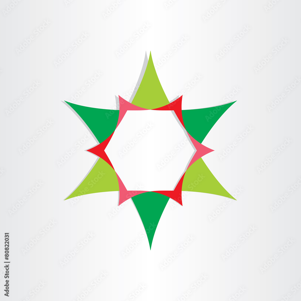 Obraz premium green star with text box design element