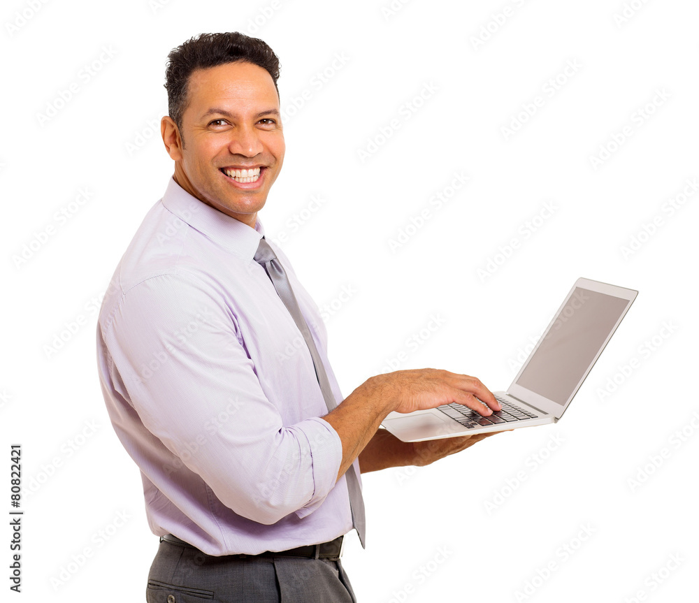 middle aged business man with laptop middle aged business man with laptop