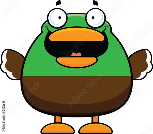 Cartoon Duck Happy