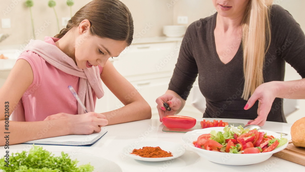 wonderful family, one daughter with mom