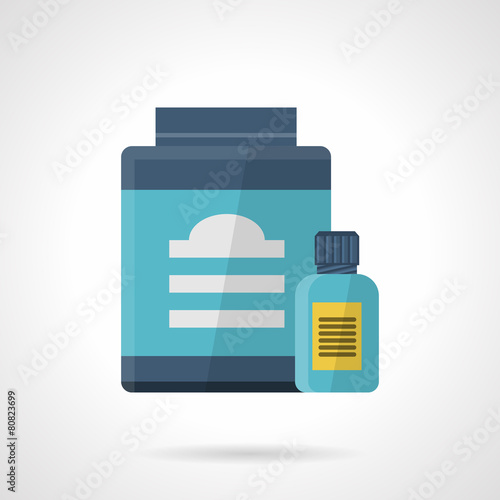Flat color style vector icon for sport supplements