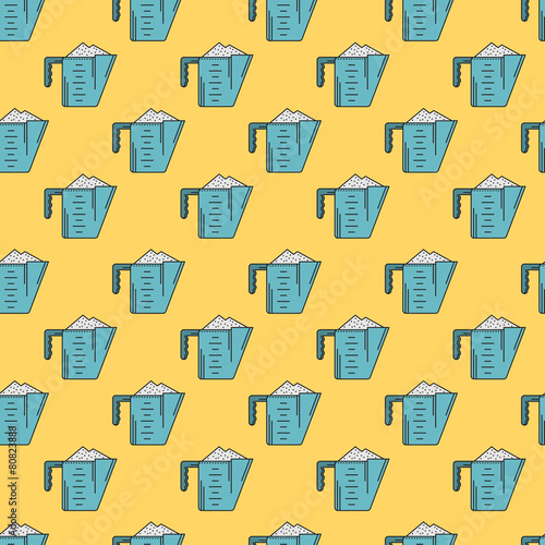 Colored vector background for measuring cup