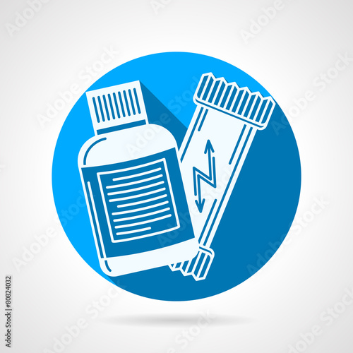 Flat round vector icon for sports nutrition