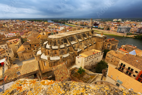 Cathedral from  castle in Tortosa photo