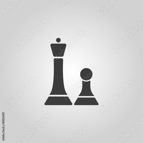 The chess icon. Game symbol. Flat