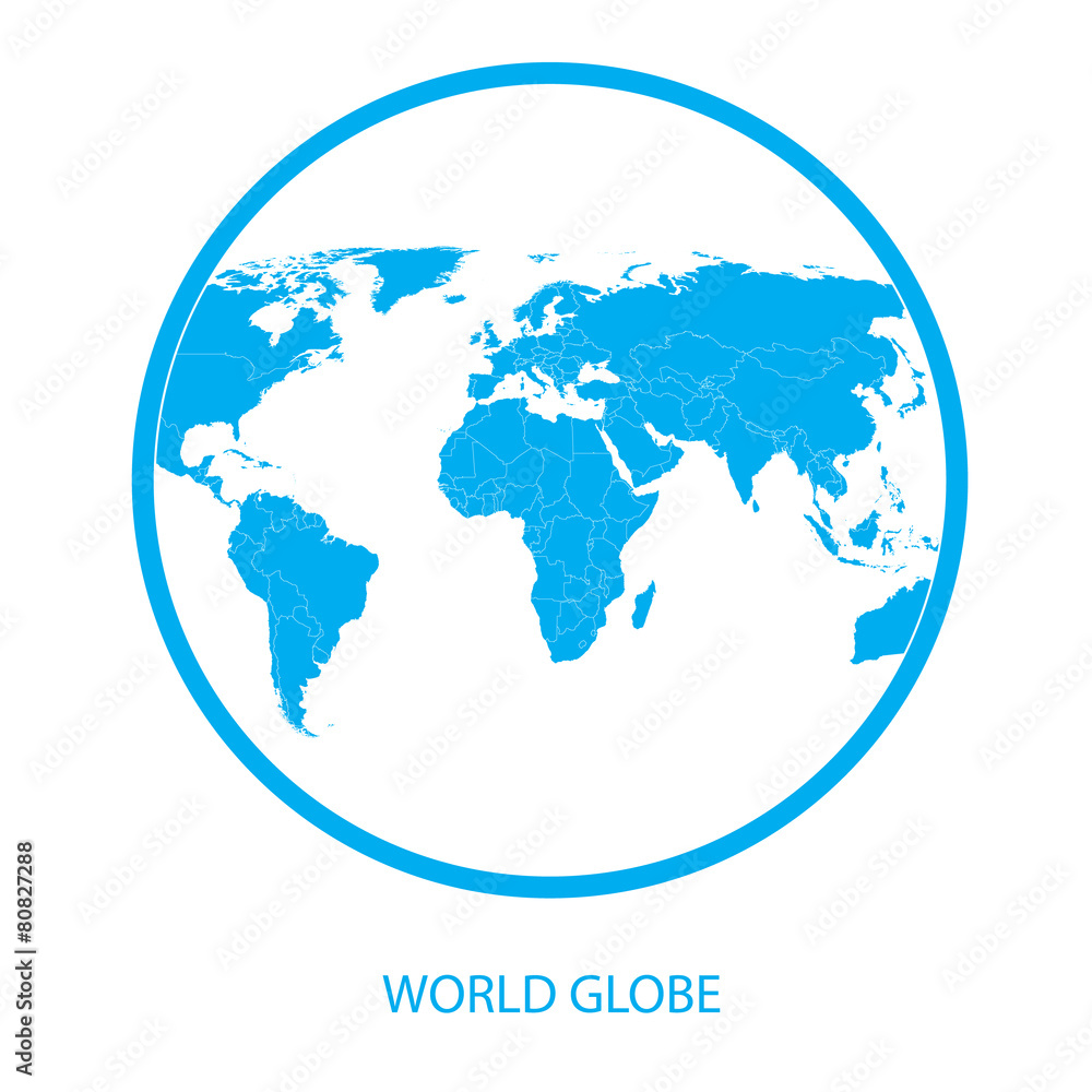 Earth globe - world map vector Earth globe - world map vector