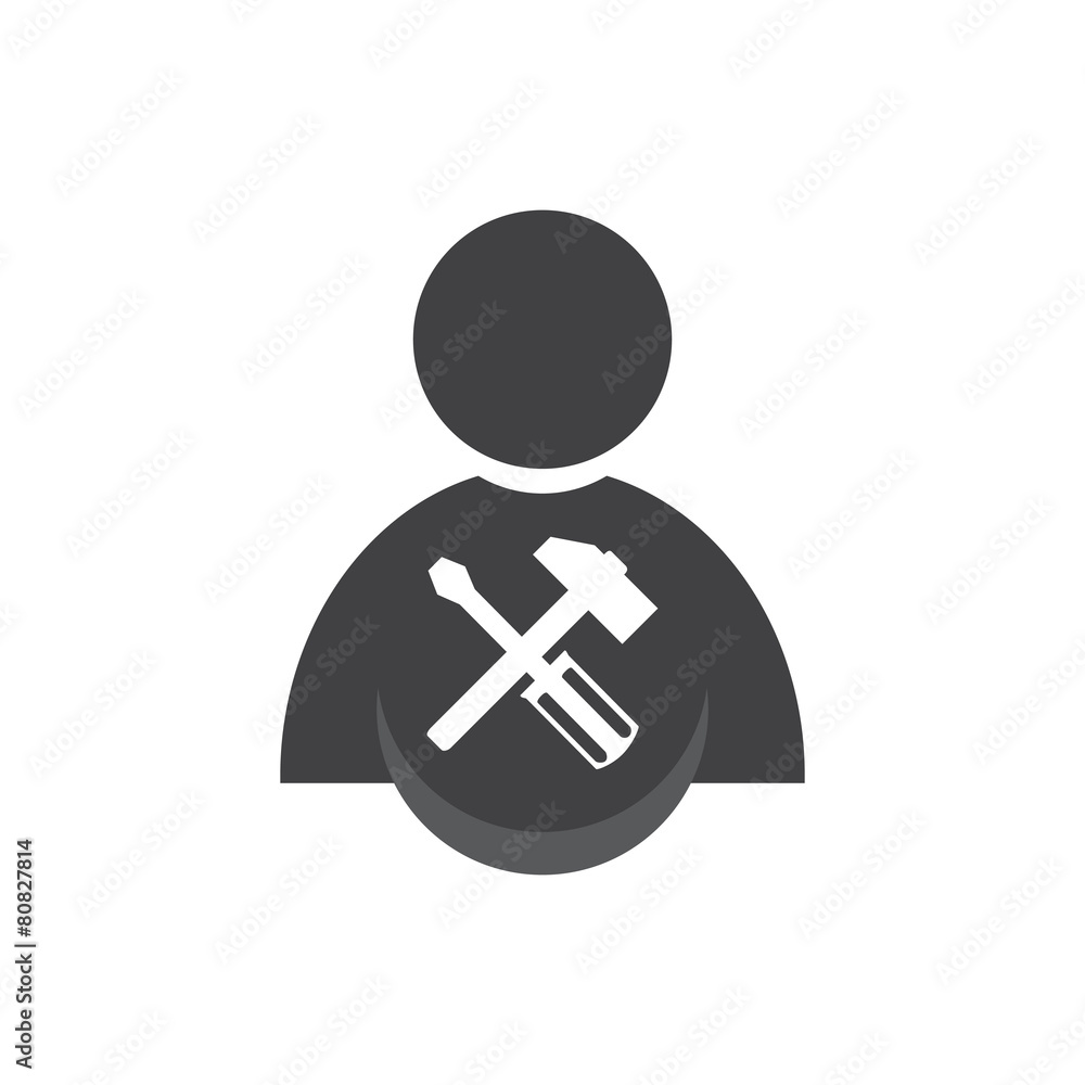 people with hammer and screwdriver icon people with hammer and screwdriver icon