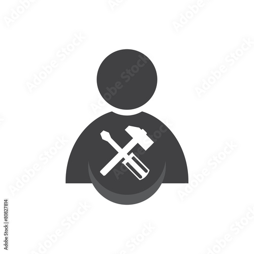 people with hammer and screwdriver icon