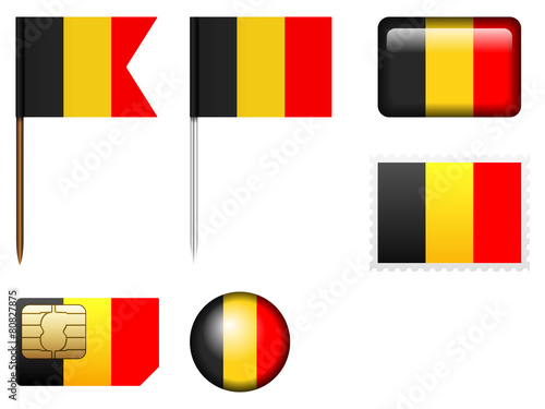 Belgium flag set