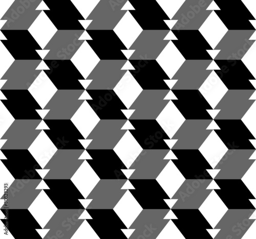 Black and white geometric seamless pattern. Abstract background.