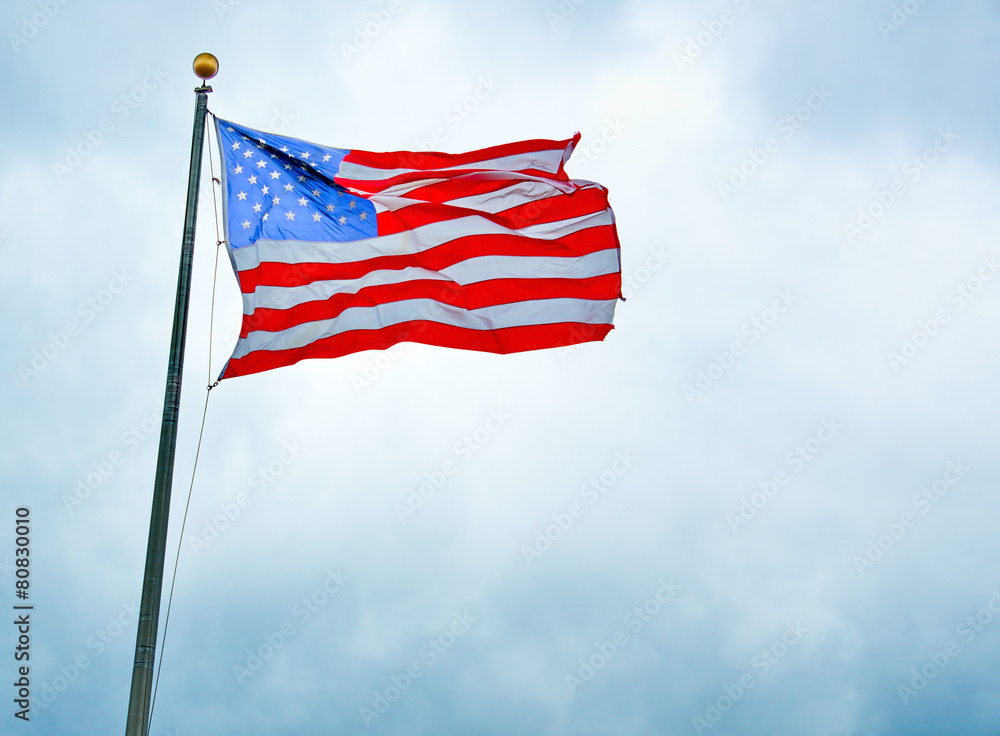 US Flag in the Liberty Park 9/11 memorial US Flag in the Liberty Park 9/11 memorial