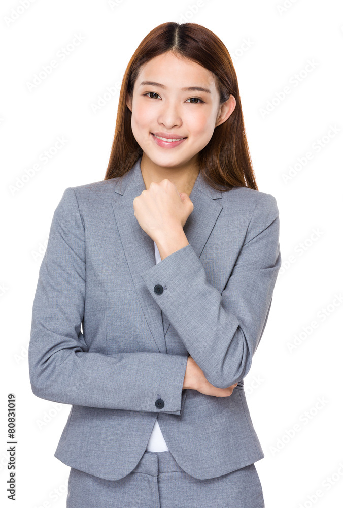 Smiling happy businesswoman