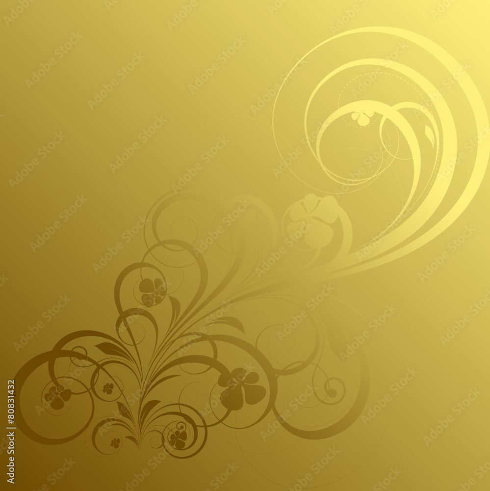 Golden Flourish Festive Background Golden Flourish Festive Background