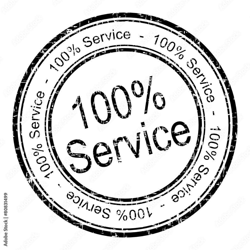 100% Service Stempel