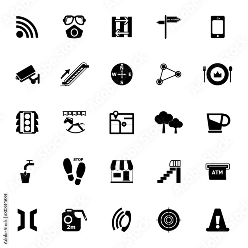 Pathway related icons on white background
