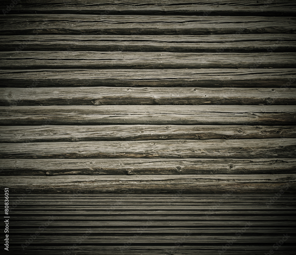 Fototapeta premium old room with wooden wall and floor, vintage background