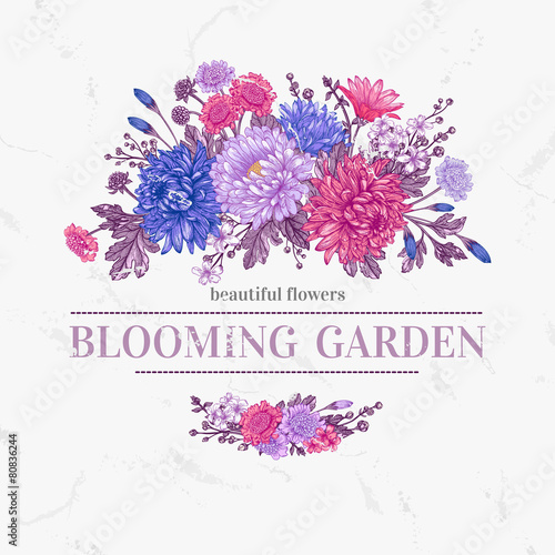 Card with flowers.