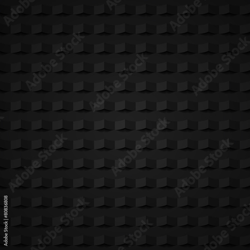 black 3d geometric seamless pattern