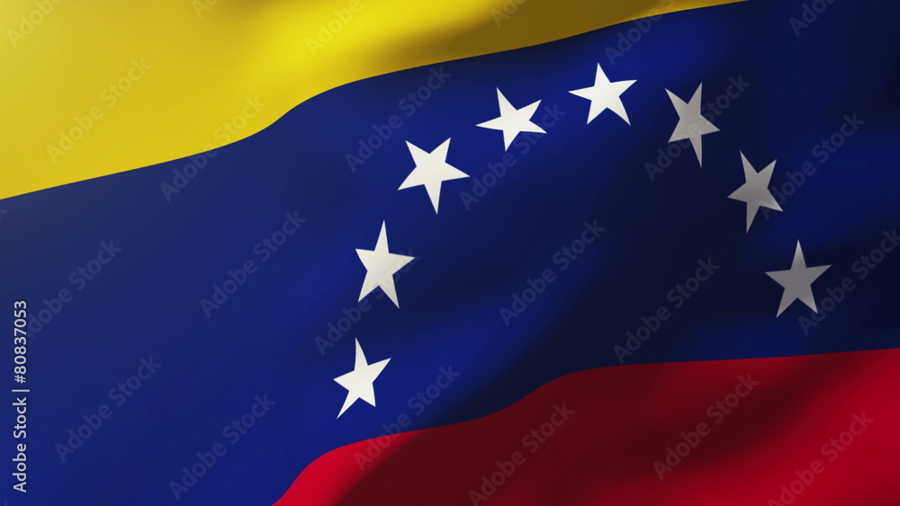 Venezuela flag waving in the wind. Looping sun rises style Venezuela flag waving in the wind. Looping sun rises style