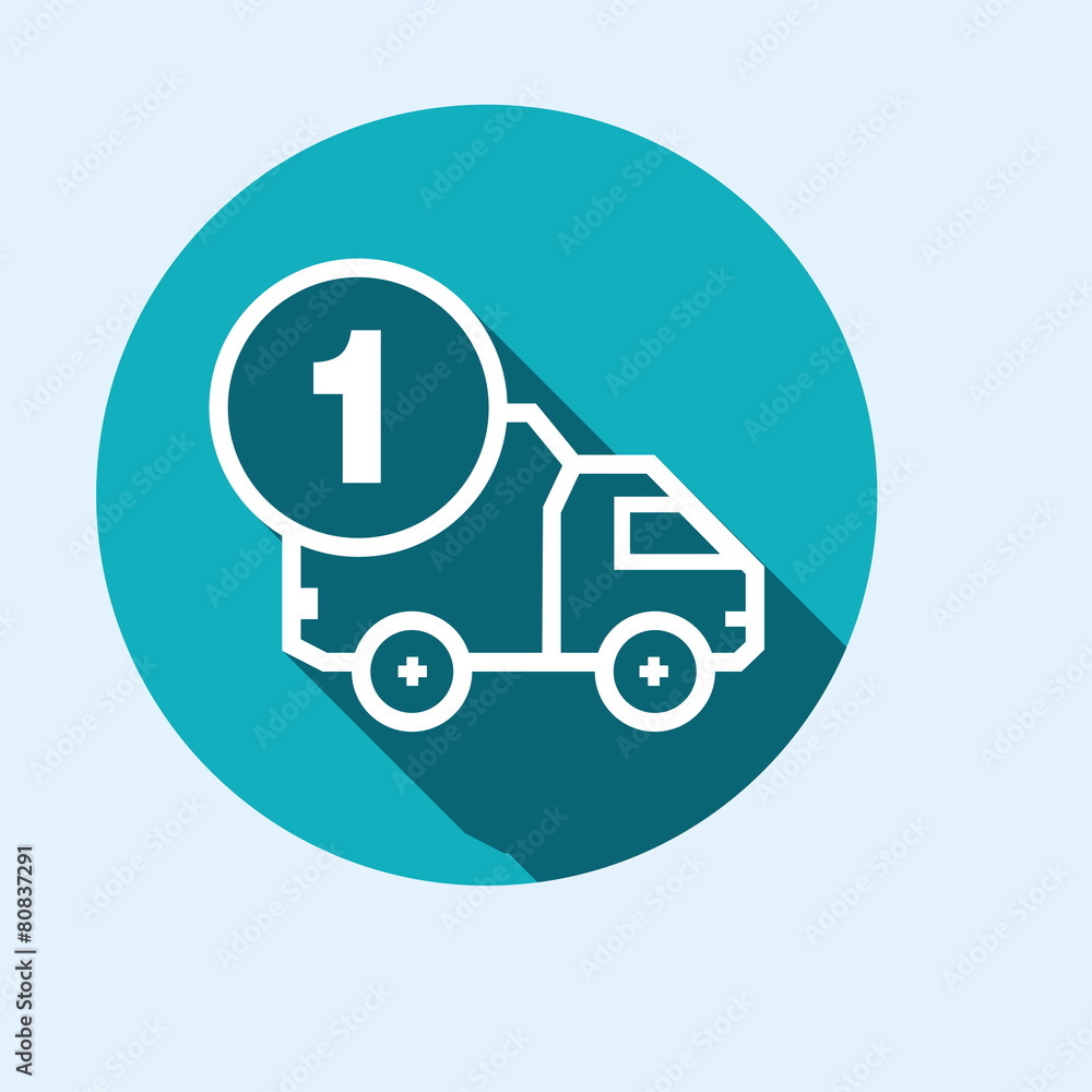 Icon for vehicle delivery services and goods Icon for vehicle delivery services and goods