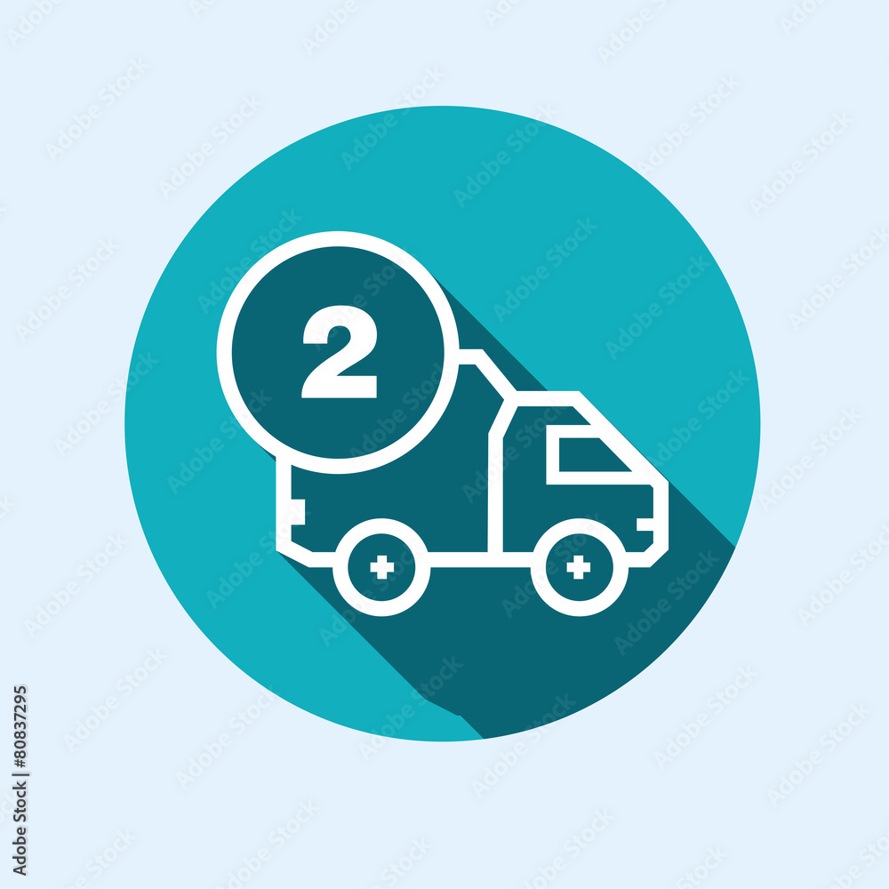 Icon for vehicle delivery services and goods Icon for vehicle delivery services and goods