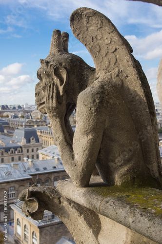 Chimera (gargoyle) of the Cathedral of Notre Dame de Paris