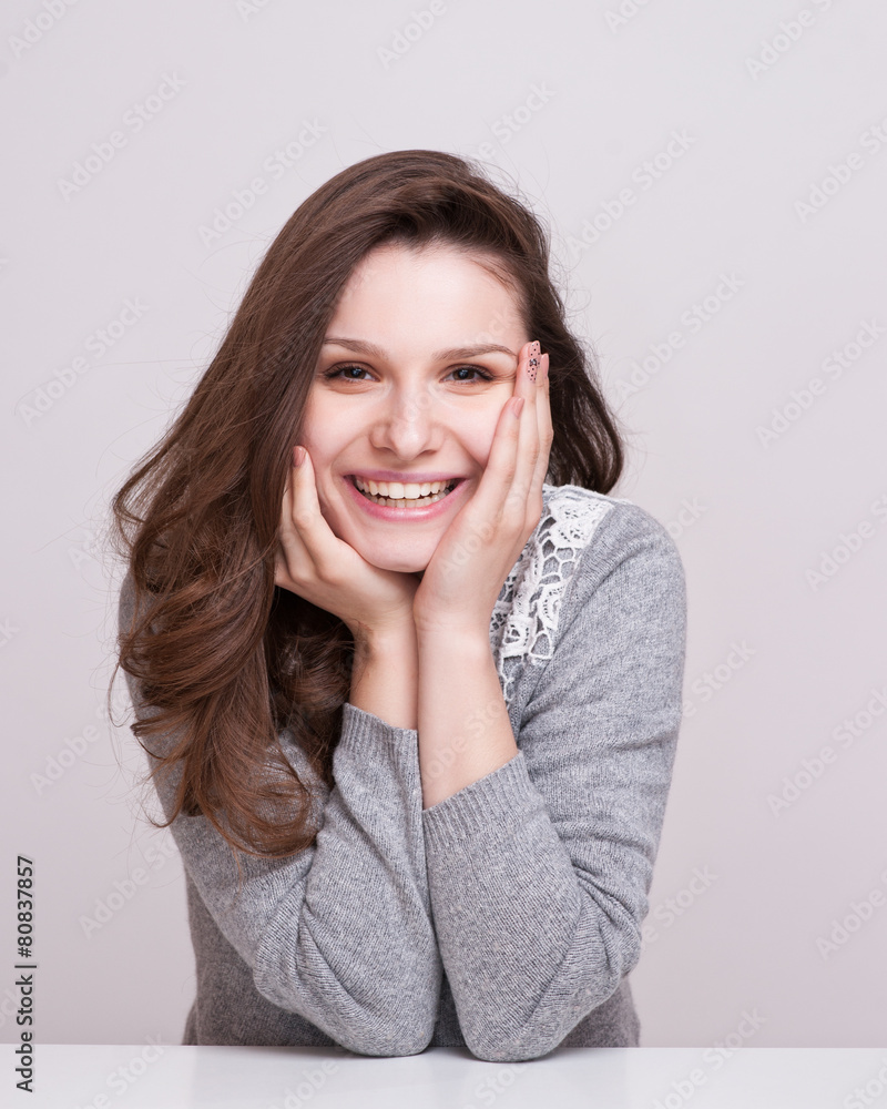 Close up portrait of a happy smiling woman Close up portrait of a happy smiling woman