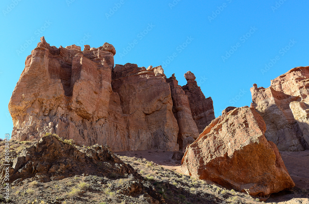 Fototapeta premium Charyn natural national Park in Kazakhstan.