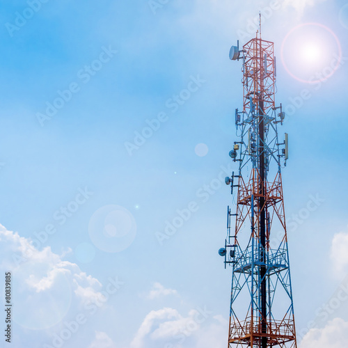 Huge communication antenna tower