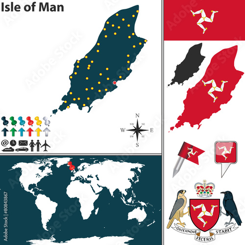 Fotografija Map of Isle of Man
