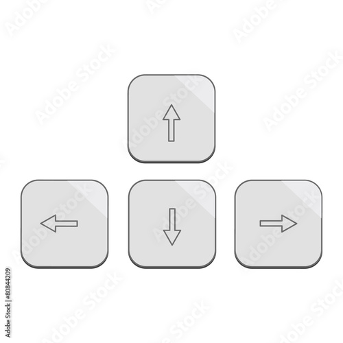 Free Download Modern design keybord arrows set in silver - GFXLoad