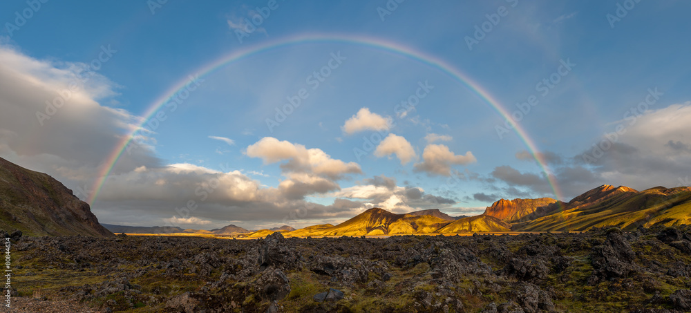 Rainbow over Landmannalaugar, Iceland