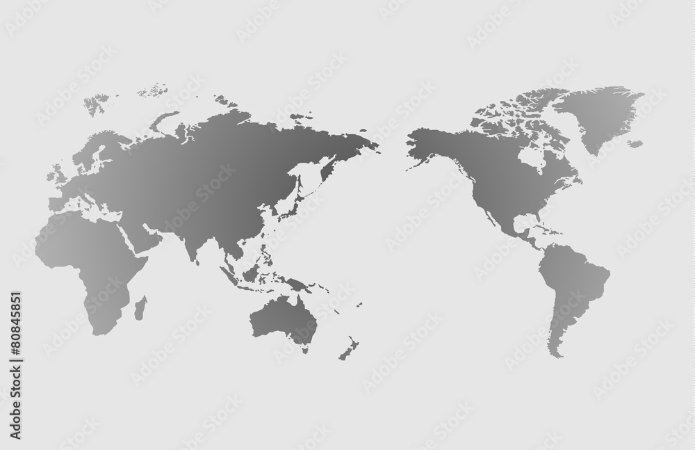 World map and compass of vector, vector illustration