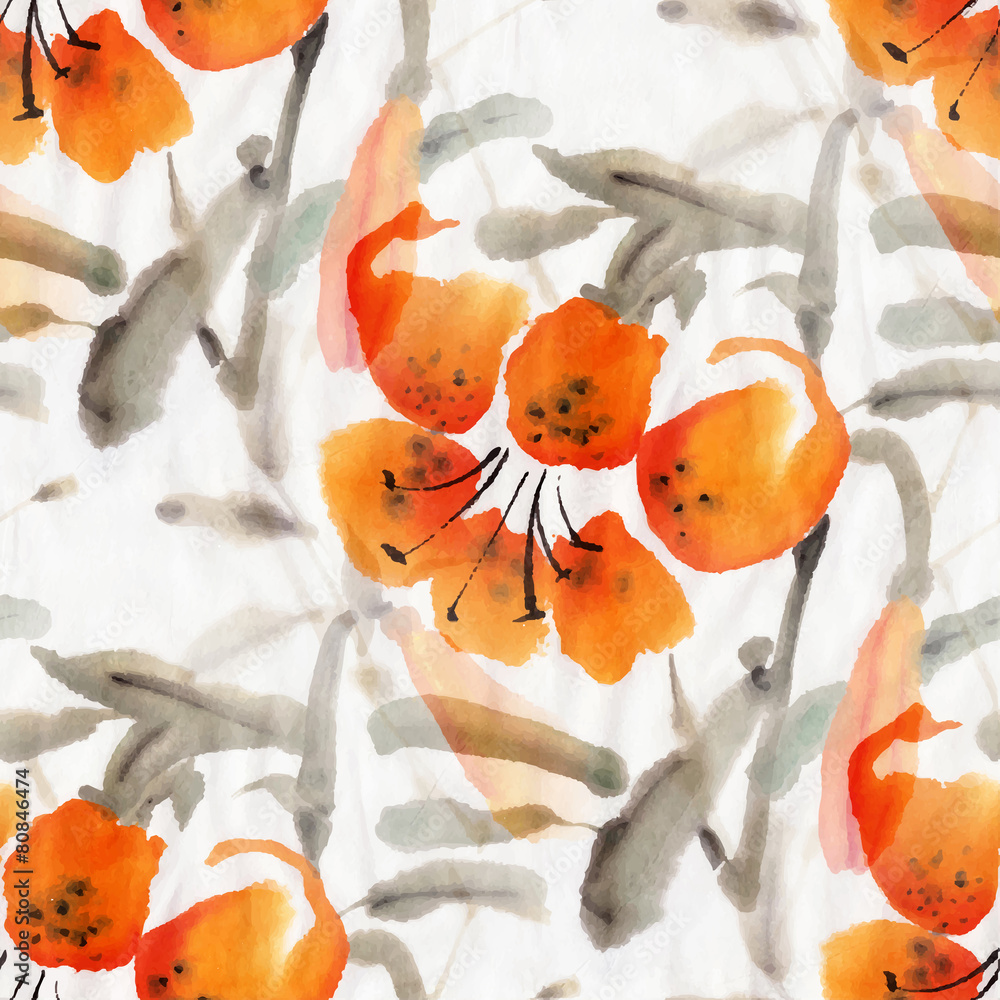 Fototapeta premium Watercolor flowers