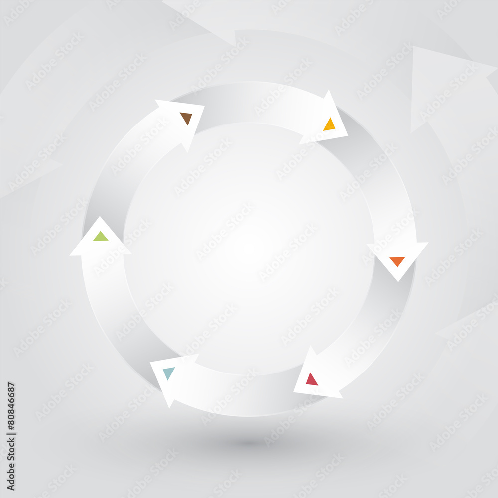 wheel of the white arrows with colorful spikes wheel of the white arrows with colorful spikes