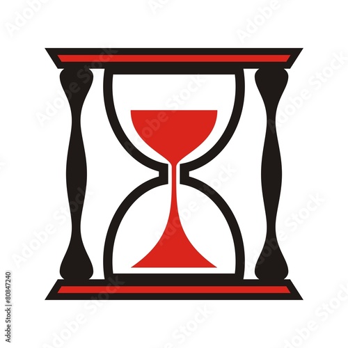 sandglass, silhouette