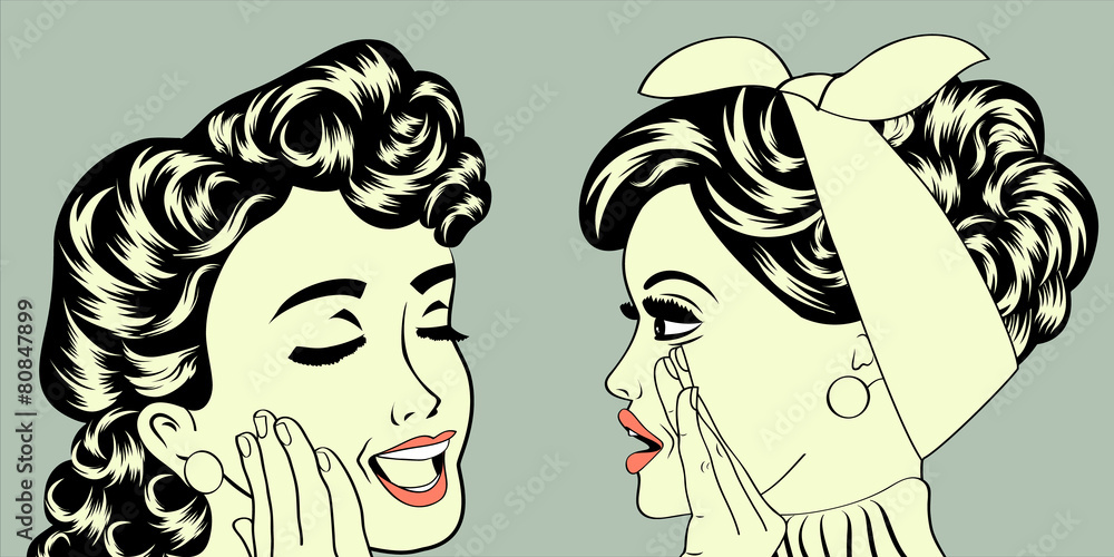 pop art retro women in comics style that gossip pop art retro women in comics style that gossip