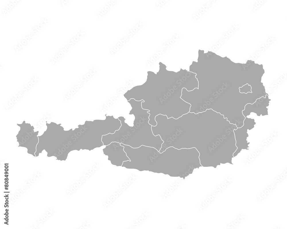 Karte von Österreich - obrazy, fototapety, plakaty 