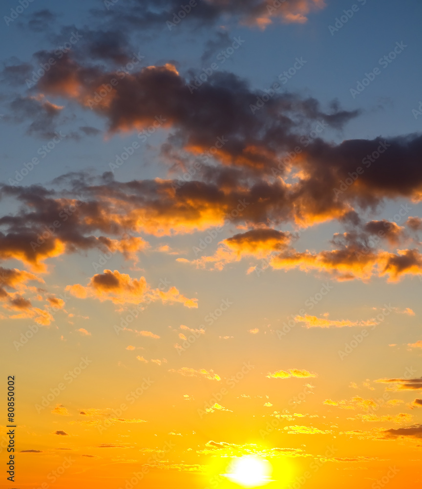 Obraz premium Sky background on sunrise