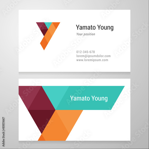 Modern letter Y Business card template © sputanski